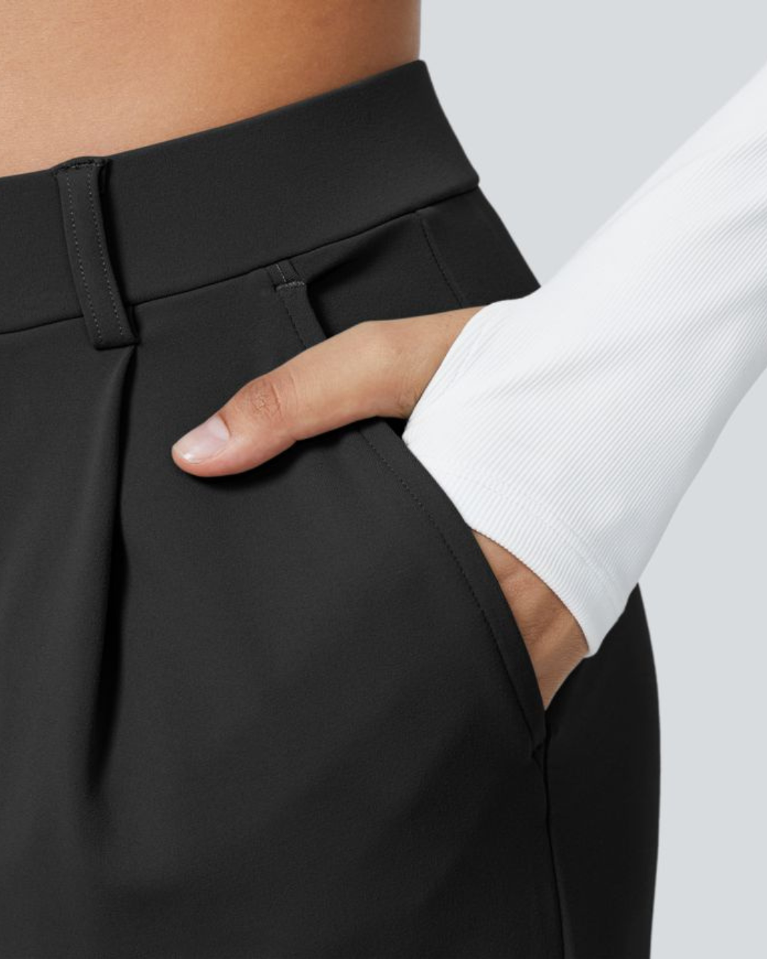 DayStretch High Waisted Pocket Straight Leg Work Pants