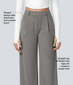 DayStretch High Waisted Pocket Straight Leg Work Pants