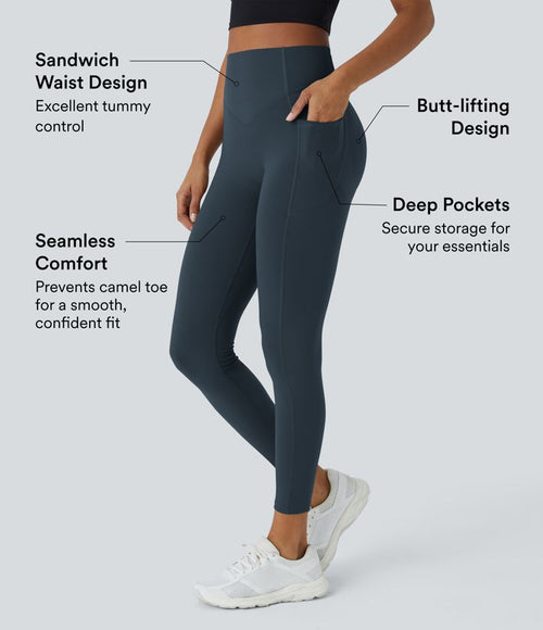 Butt-Lifting High Waist Bootcut Yoga Leggings