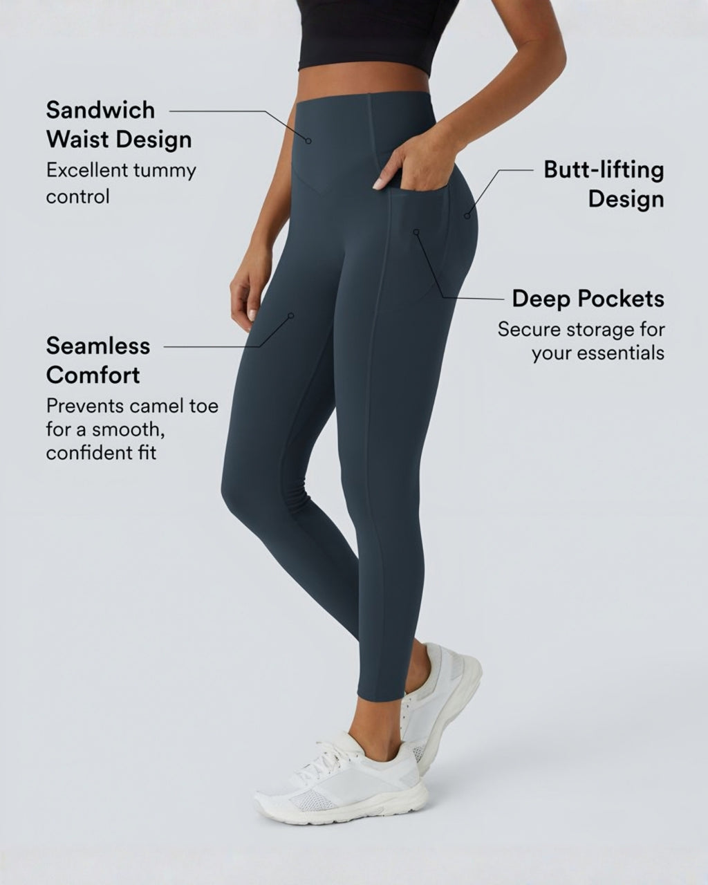 UltraSculpt™ Butt-Lifting High Waist Bootcut Yoga Leggings
