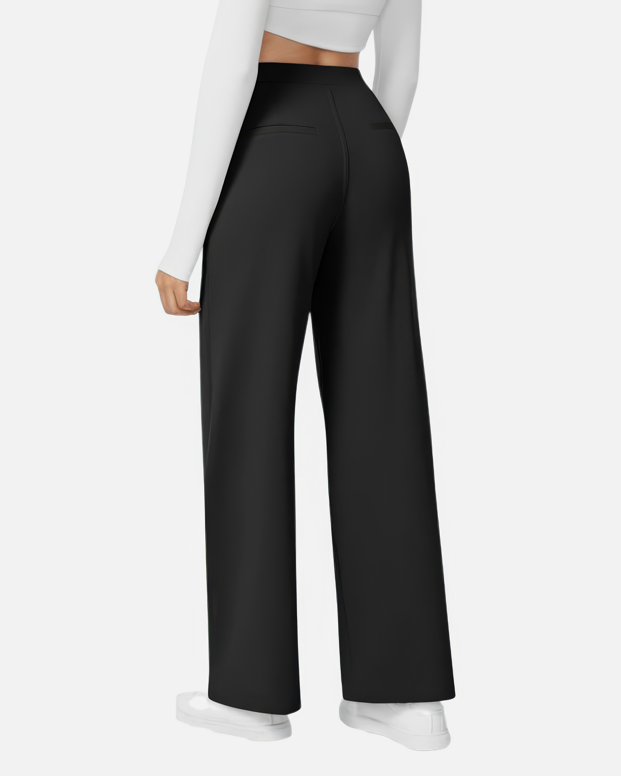 DayStretch High Waisted Pocket Straight Leg Work Pants
