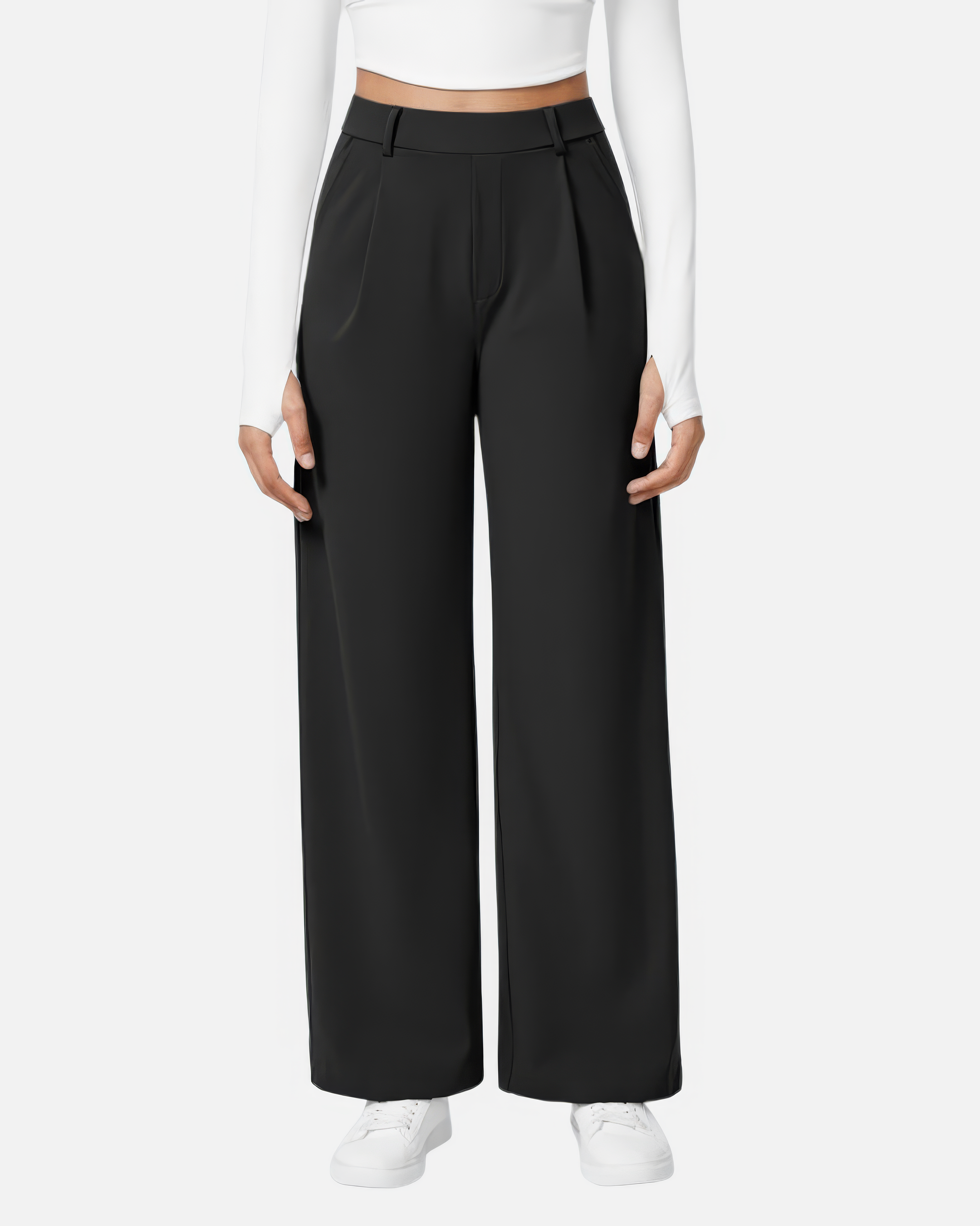 DayStretch High Waisted Pocket Straight Leg Work Pants